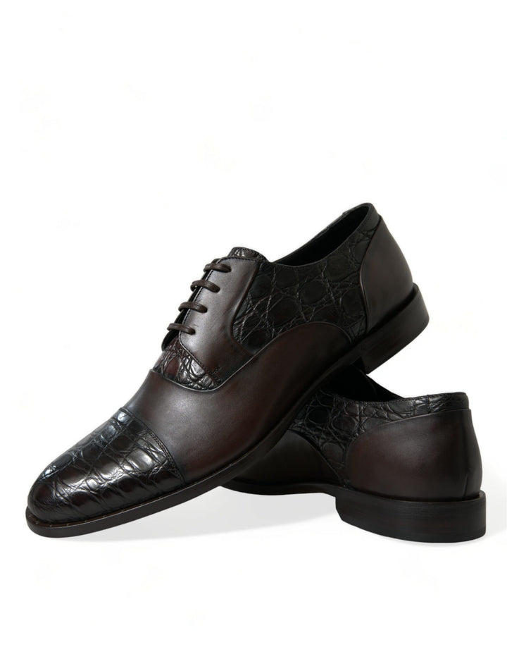 Dolce &amp; Gabbana Sample Sale Dolce &amp; Gabbana Brown Exotic Leather Formal Men Dress Shoes - | Designer outlet