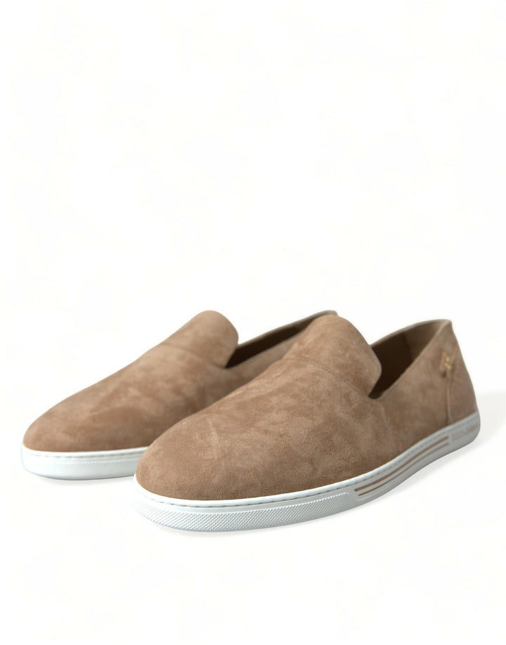 Dolce &amp; Gabbana Sample Sale Dolce &amp; Gabbana Beige Suede Caiman Men Loafers Slippers Shoes - | Designer outlet