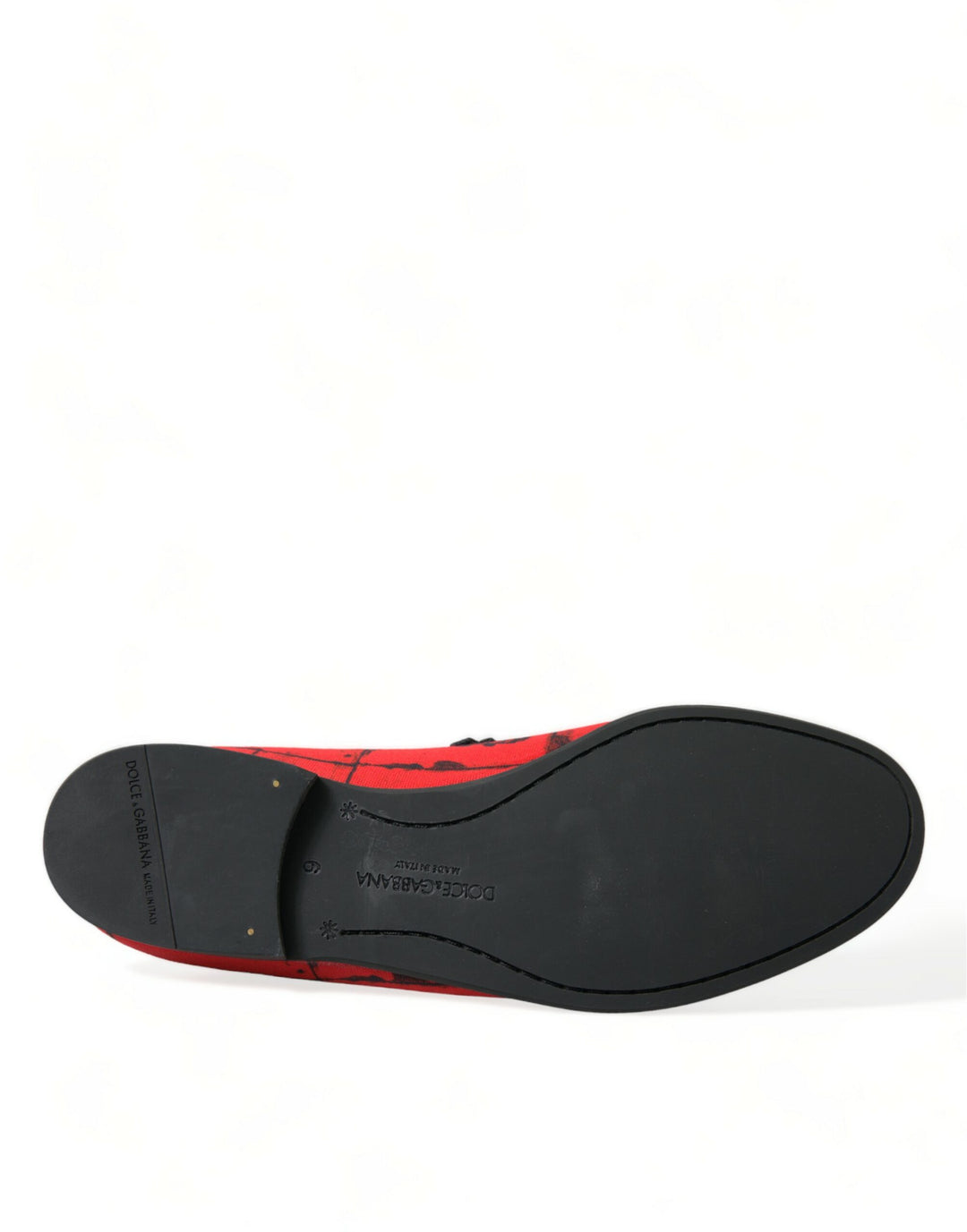 Dolce &amp; Gabbana Red Black Torero Loafers Slippers Men Shoes by Dolce &amp; Gabbana outlet now on sale