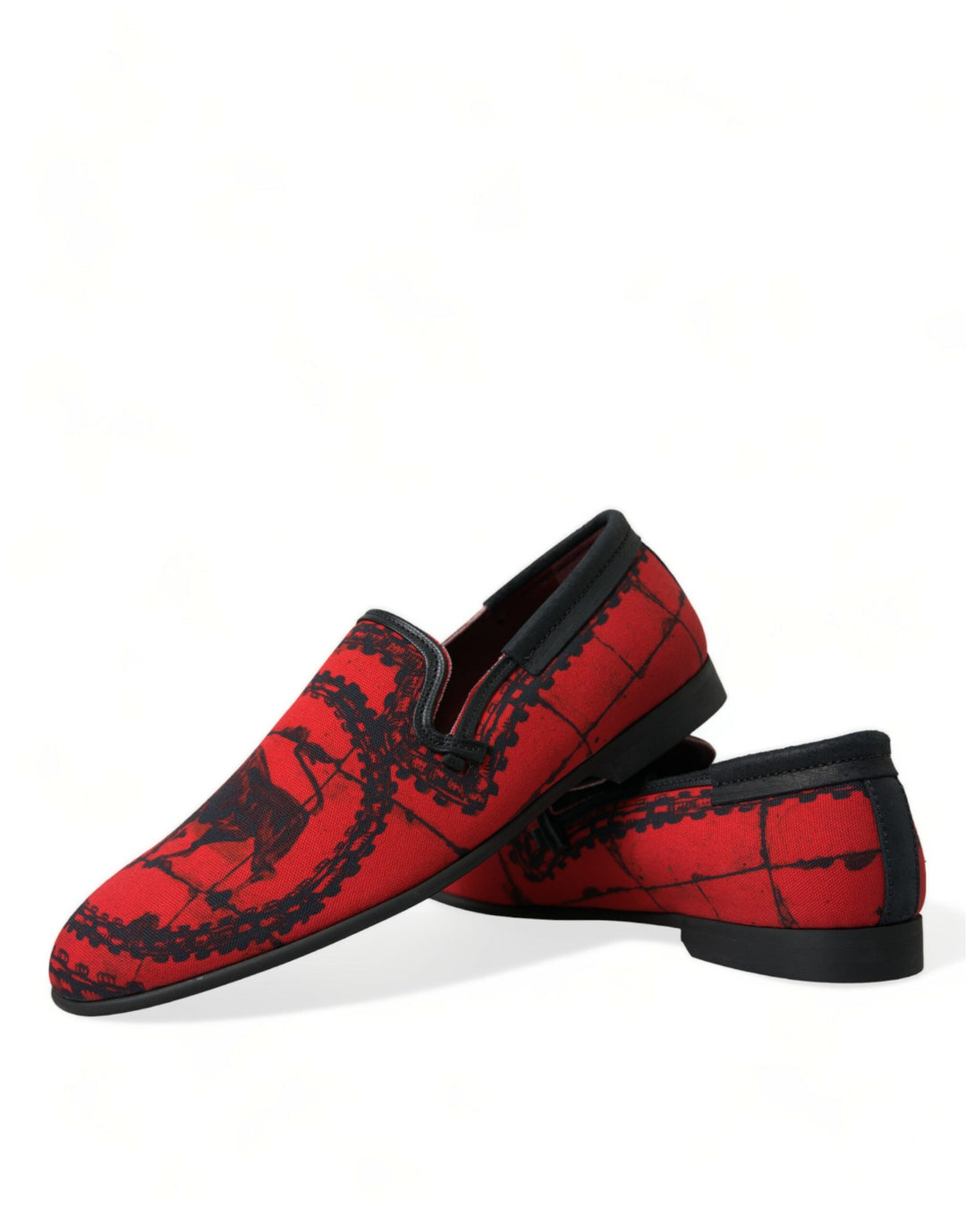 Dolce &amp; Gabbana Sample Sale Dolce &amp; Gabbana Red Black Torero Loafers Slippers Men Shoes - | Designer outlet