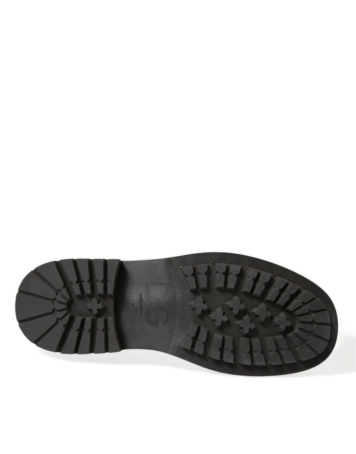 Dolce &amp; Gabbana Brown Leather Lace Up Derby Men Dress Shoes by Dolce &amp; Gabbana outlet now on sale