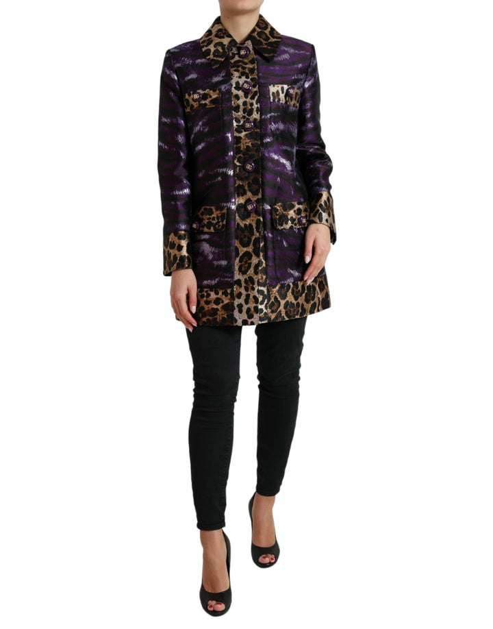 Dolce & Gabbana - Dolce & Gabbana Exquisite Jacquard Trench With Tiger Motif - JKT3716 - 36 - Ask Me Wear