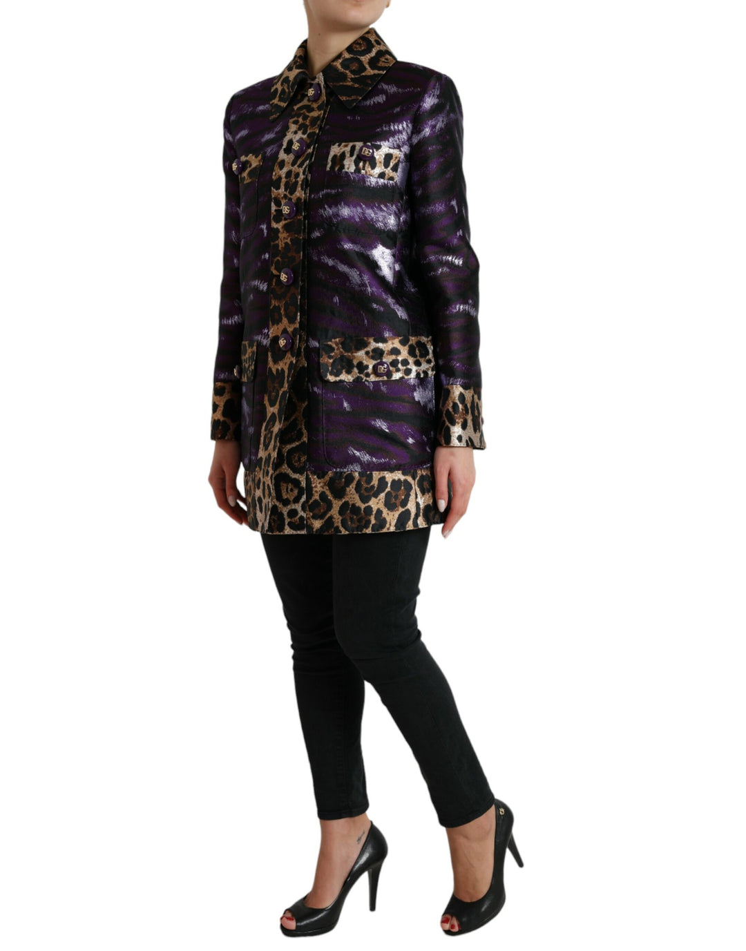 Dolce & Gabbana - Dolce & Gabbana Exquisite Jacquard Trench With Tiger Motif - JKT3716 - 36 - Ask Me Wear