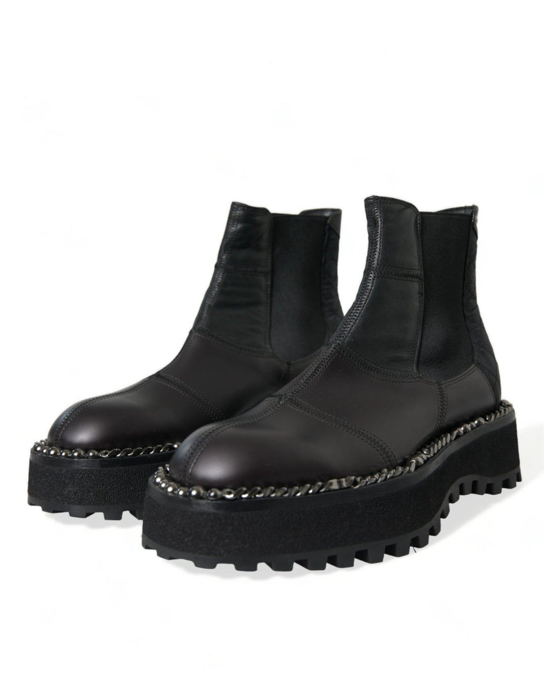 Dolce &amp; Gabbana Black Leather Slip On Stretch Chelsea Boots Shoes by Dolce &amp; Gabbana outlet now on sale