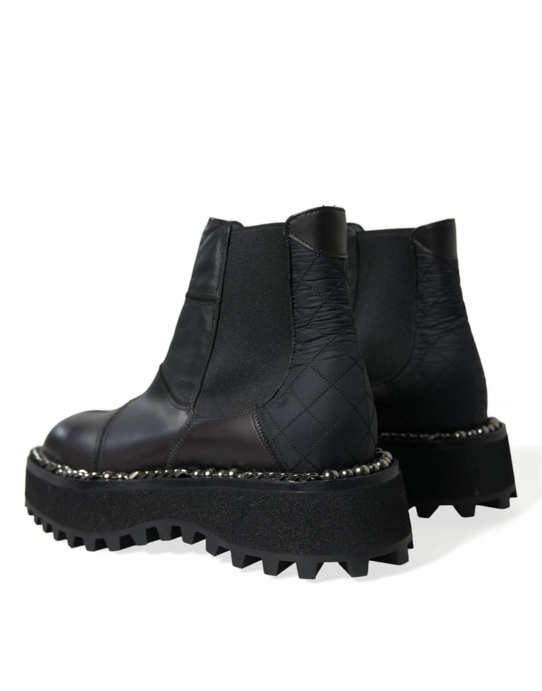 Dolce &amp; Gabbana Black Leather Slip On Stretch Chelsea Boots Shoes by Dolce &amp; Gabbana outlet now on sale