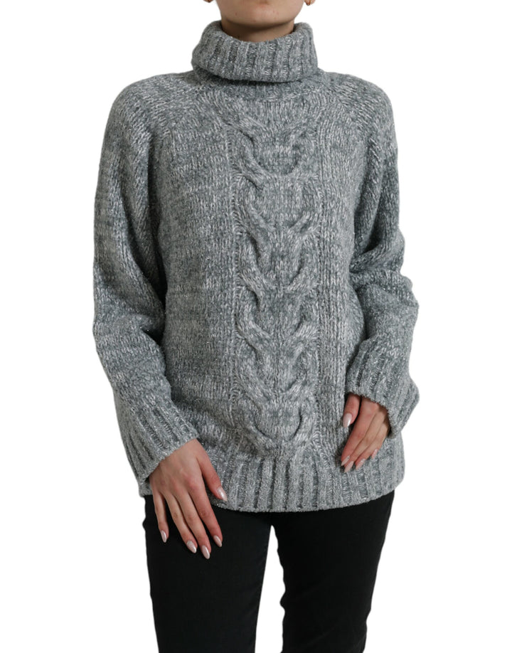 Dolce &amp; Gabbana Sample Sale Dolce &amp; Gabbana Gray Cashmere Turtle Neck Pullover Sweater - | Designer outlet