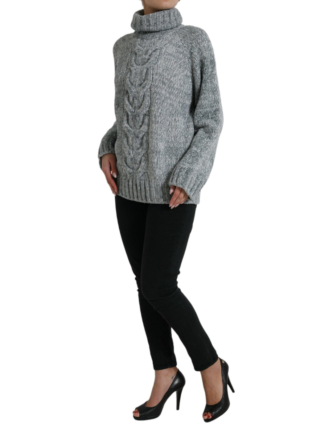 Dolce &amp; Gabbana Sample Sale Dolce &amp; Gabbana Gray Cashmere Turtle Neck Pullover Sweater - | Designer outlet