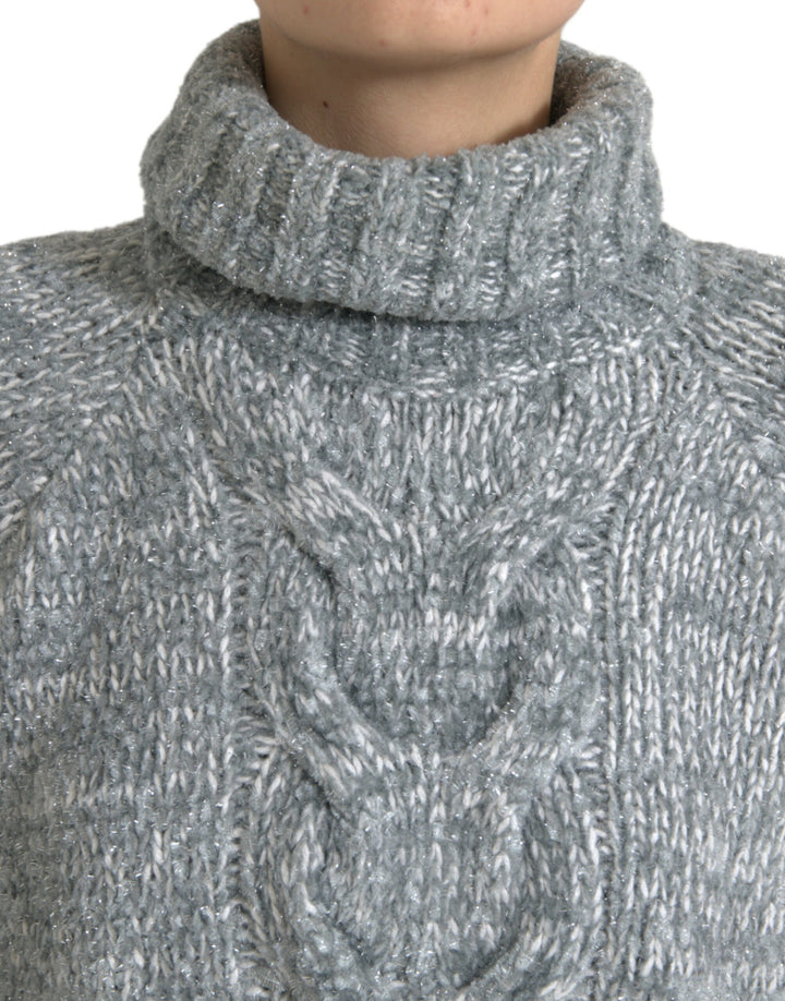 Dolce &amp; Gabbana Sample Sale Dolce &amp; Gabbana Gray Cashmere Turtle Neck Pullover Sweater - | Designer outlet