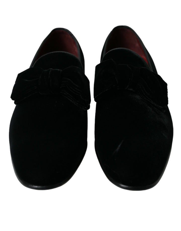 Dolce &amp; Gabbana Sample Sale Dolce &amp; Gabbana Black Velvet Loafers Formal Dress Shoes - | Designer outlet