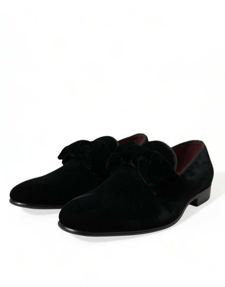 Dolce &amp; Gabbana Sample Sale Dolce &amp; Gabbana Black Velvet Loafers Formal Dress Shoes - | Designer outlet