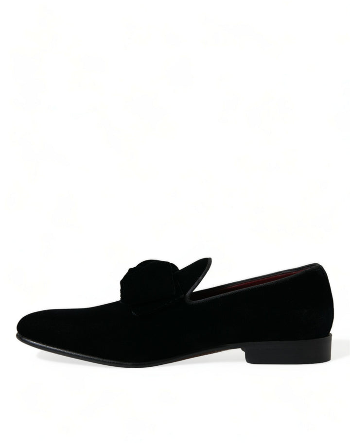 Dolce &amp; Gabbana Sample Sale Dolce &amp; Gabbana Black Velvet Loafers Formal Dress Shoes - | Designer outlet