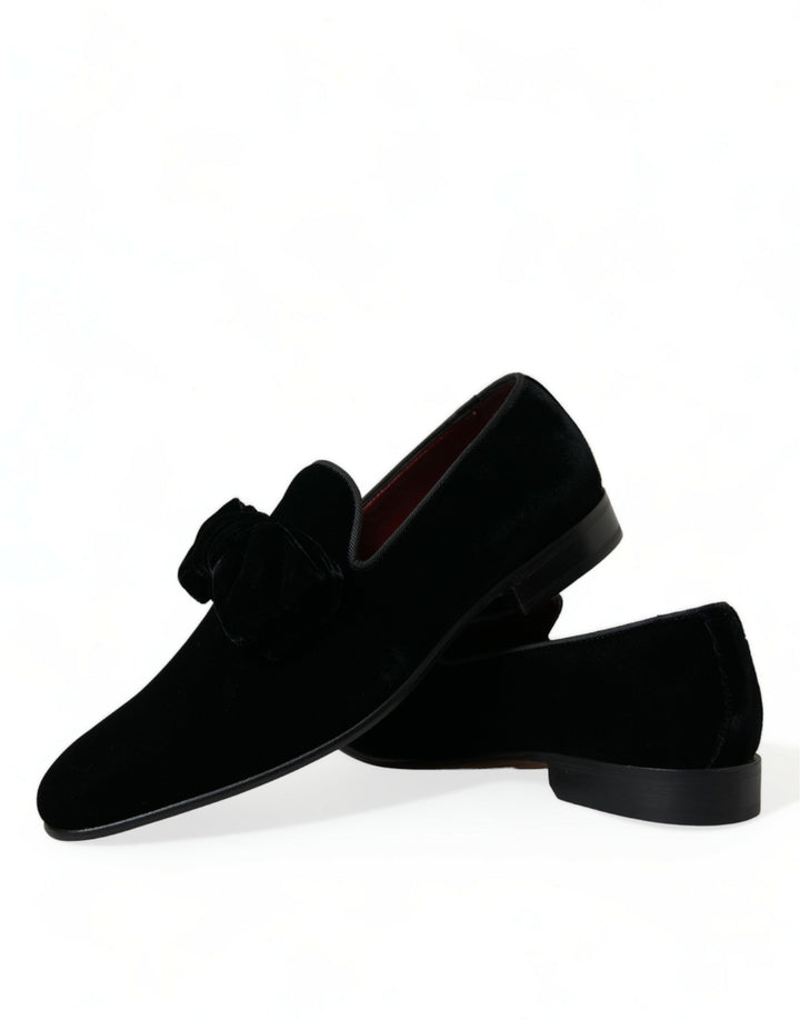 Dolce &amp; Gabbana Sample Sale Dolce &amp; Gabbana Black Velvet Loafers Formal Dress Shoes - | Designer outlet