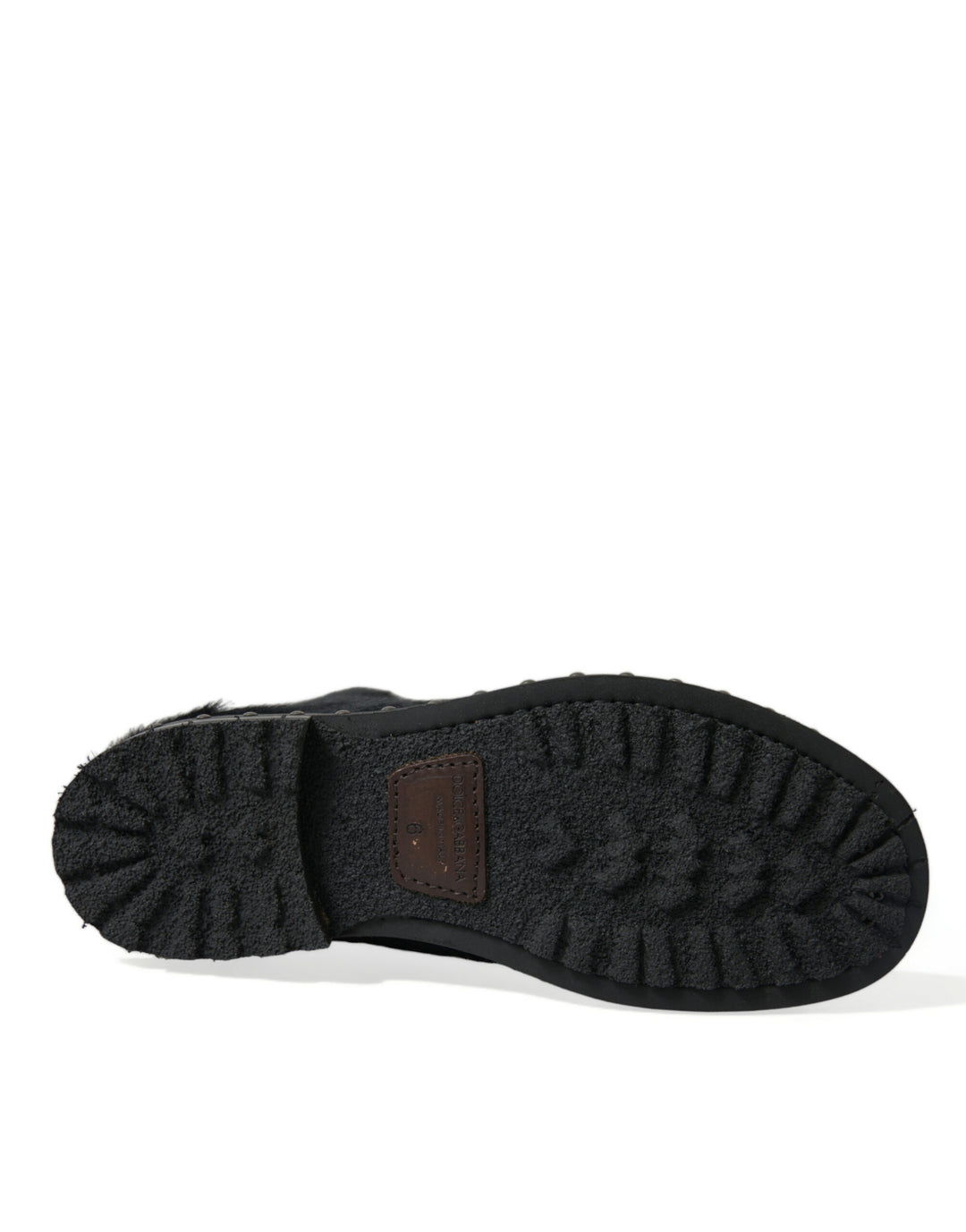 Dolce &amp; Gabbana Sample Sale Dolce &amp; Gabbana Black Pony Style Leather Mid Calf Boots Shoes - | Designer outlet