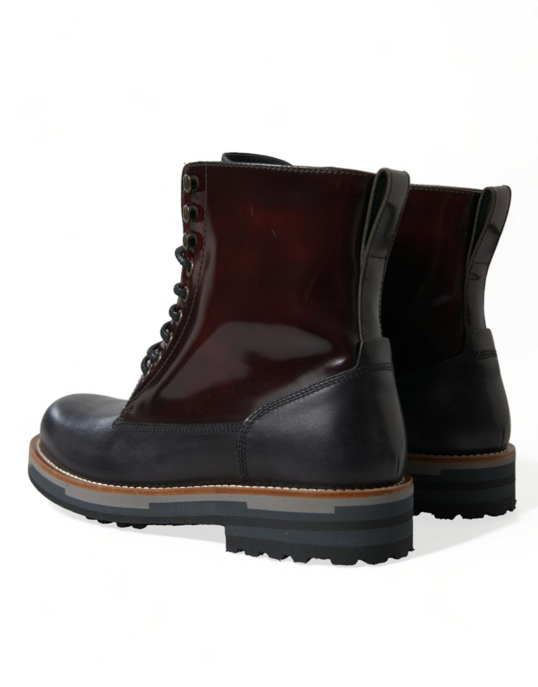 Dolce &amp; Gabbana Sample Sale Dolce &amp; Gabbana Black Leather Military Combat Boots Shoes - | Designer outlet