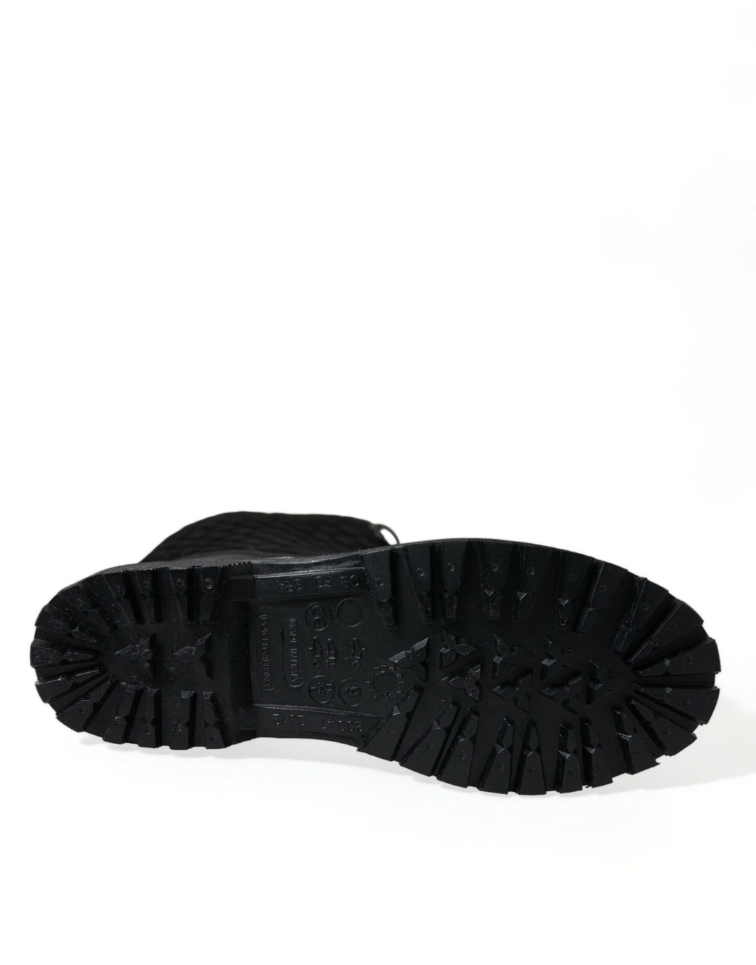 Dolce &amp; Gabbana Sample Sale Dolce &amp; Gabbana Black Chioggia Rubber Suede Rain Boots Shoes - | Designer outlet