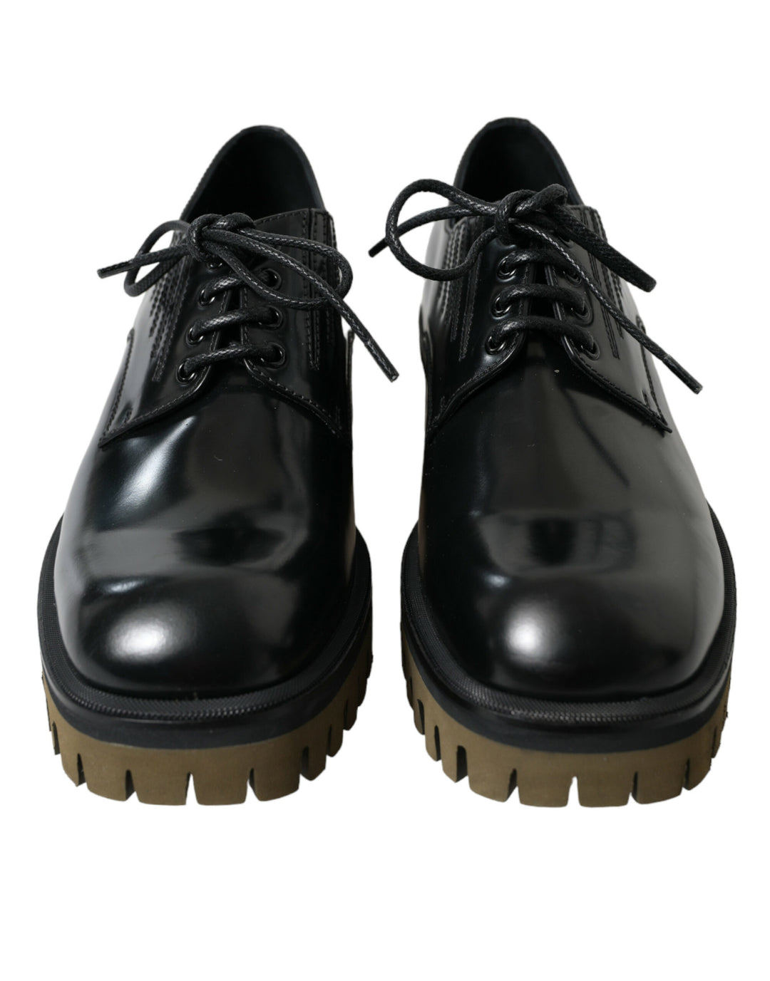 Dolce &amp; Gabbana Sample Sale Dolce &amp; Gabbana Black Leather Lace Up Derby Men Dress Shoes - | Designer outlet