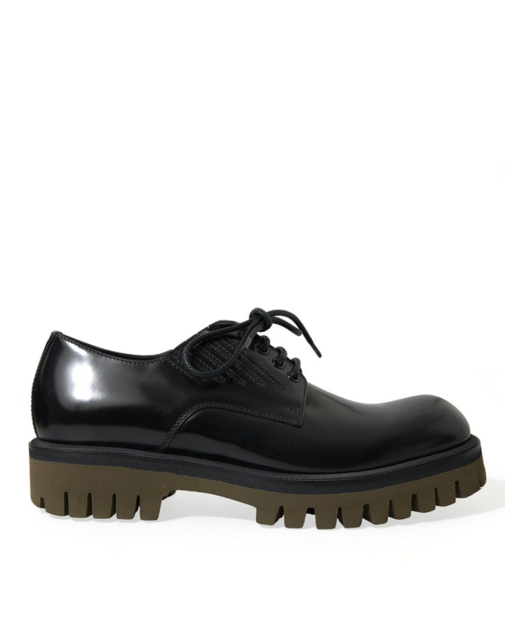 Dolce &amp; Gabbana Sample Sale Dolce &amp; Gabbana Black Leather Lace Up Derby Men Dress Shoes - | Designer outlet