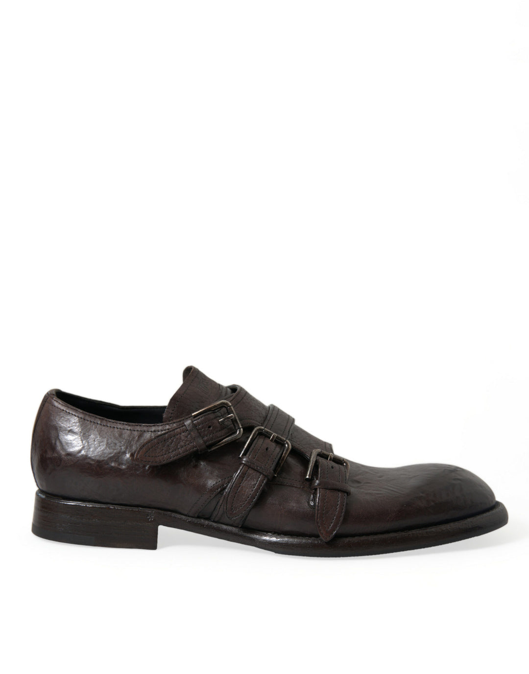 Dolce & Gabbana Sample Sale Dolce & Gabbana Brown Leather Strap Formal Dress Shoes - | Designer outlet