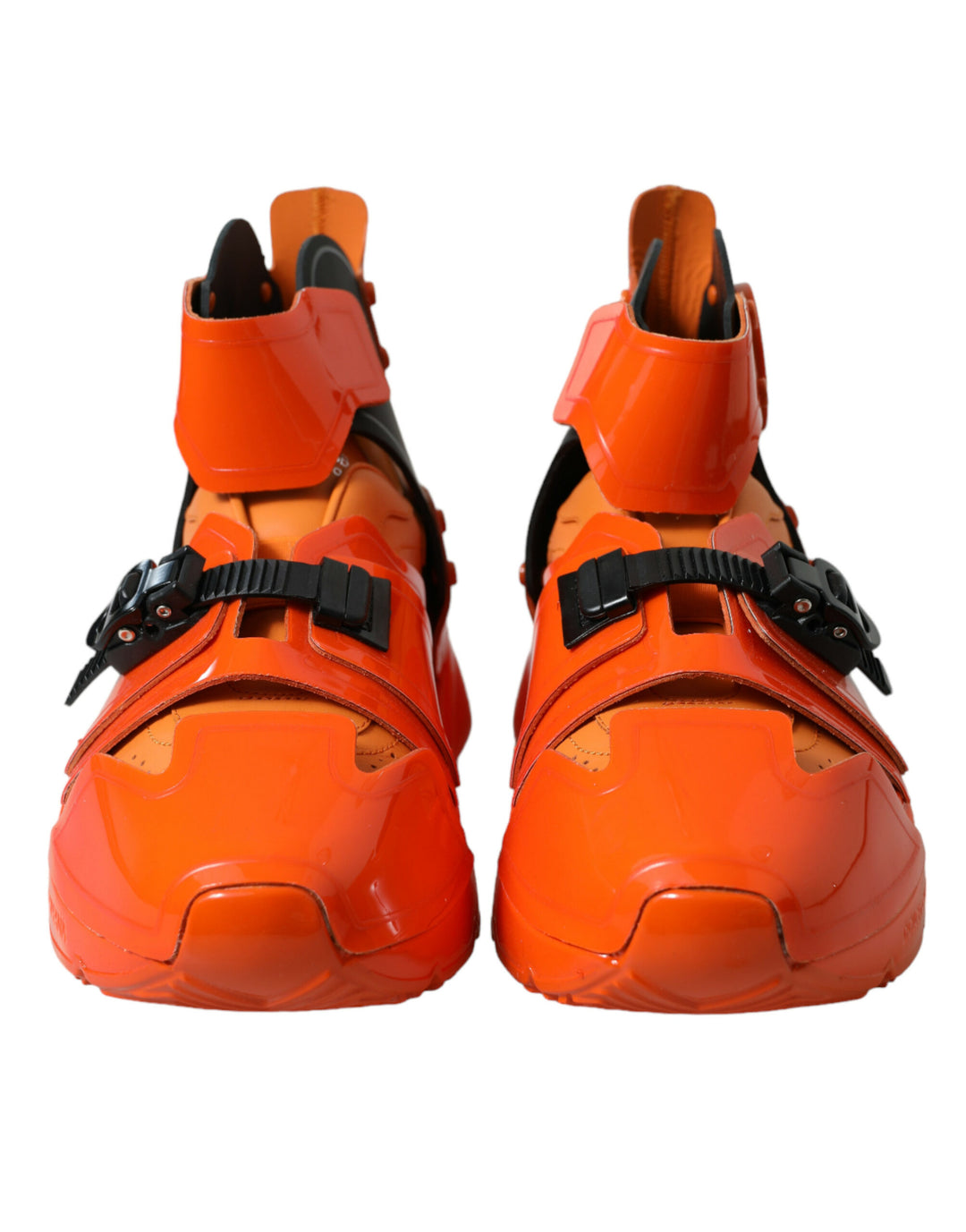 Dolce &amp; Gabbana Sample Sale Dolce &amp; Gabbana Orange Multi Panel Chunky High Top Sneakers Shoes - | Designer outlet