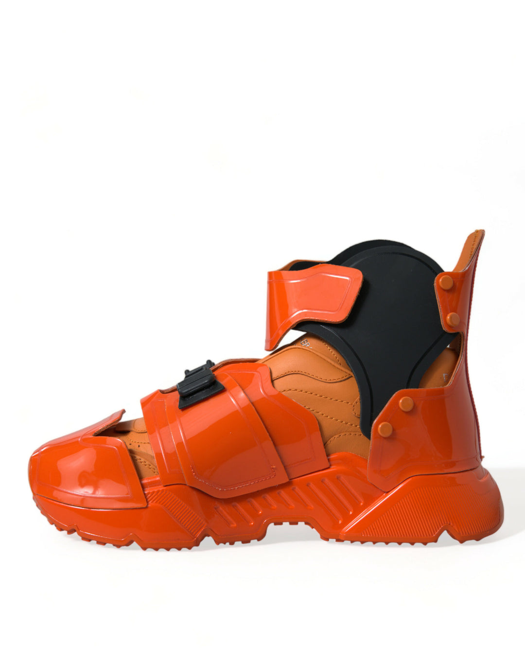 Dolce &amp; Gabbana Sample Sale Dolce &amp; Gabbana Orange Multi Panel Chunky High Top Sneakers Shoes - | Designer outlet