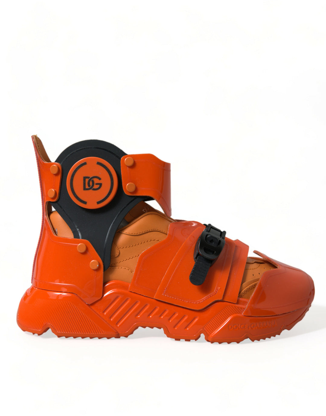 Dolce &amp; Gabbana Sample Sale Dolce &amp; Gabbana Orange Multi Panel Chunky High Top Sneakers Shoes - | Designer outlet