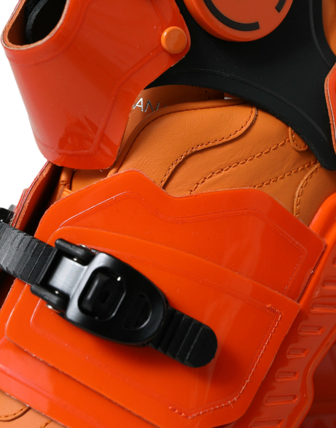 Dolce &amp; Gabbana Sample Sale Dolce &amp; Gabbana Orange Multi Panel Chunky High Top Sneakers Shoes - | Designer outlet
