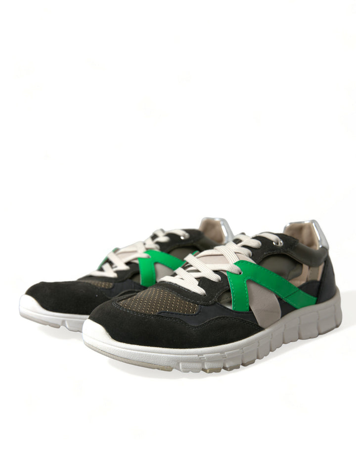 Dolce &amp; Gabbana Sample Sale Dolce &amp; Gabbana Multicolor Leather Suede Low Top Sneakers Shoes - | Designer outlet
