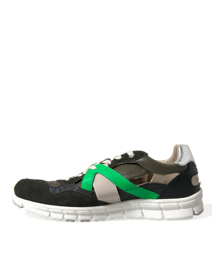 Dolce &amp; Gabbana Sample Sale Dolce &amp; Gabbana Multicolor Leather Suede Low Top Sneakers Shoes - | Designer outlet