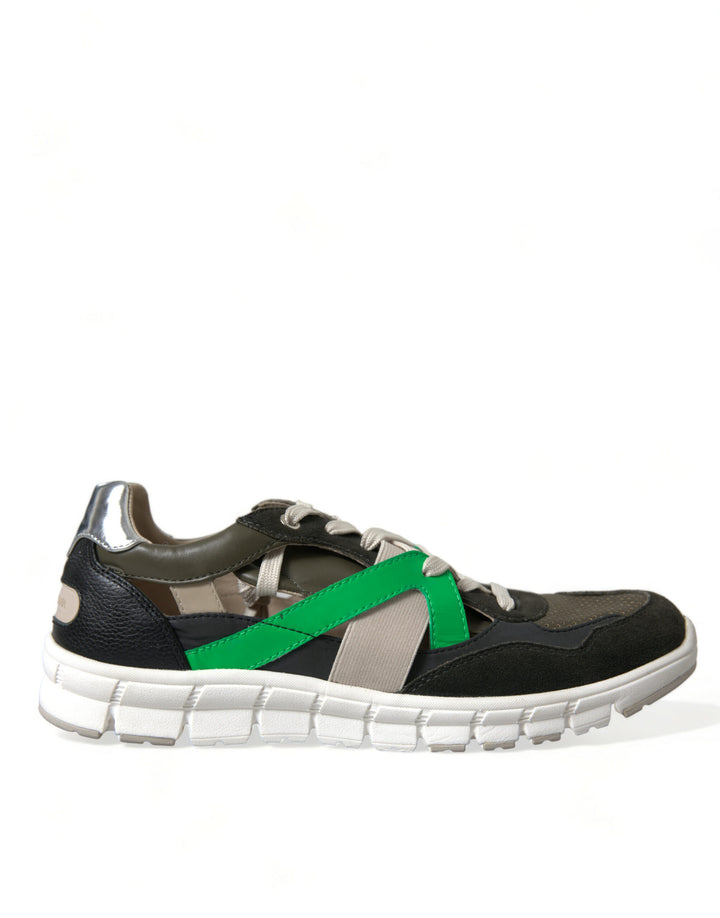 Dolce &amp; Gabbana Sample Sale Dolce &amp; Gabbana Multicolor Leather Suede Low Top Sneakers Shoes - | Designer outlet