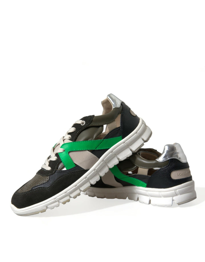 Dolce &amp; Gabbana Sample Sale Dolce &amp; Gabbana Multicolor Leather Suede Low Top Sneakers Shoes - | Designer outlet
