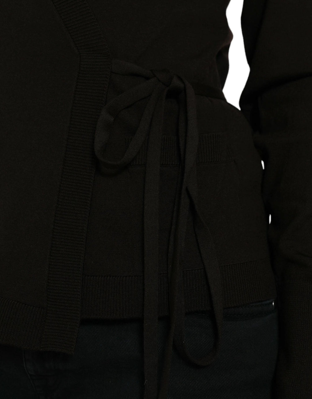 Dolce &amp; Gabbana Black Wool V-neck Crossed Cardigan Sweater by Dolce &amp; Gabbana outlet now on sale
