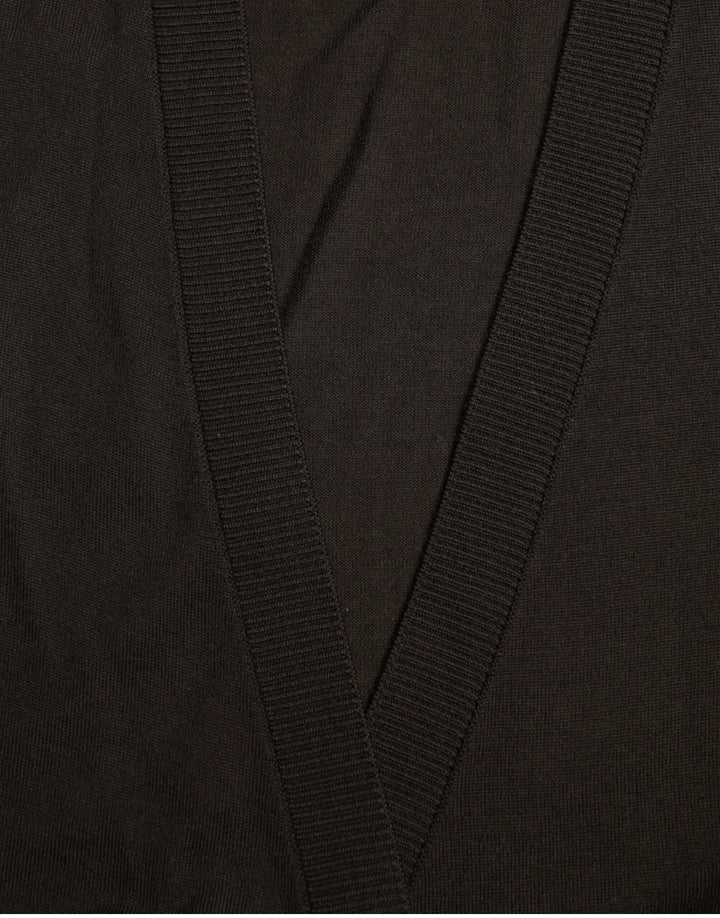 Dolce &amp; Gabbana Black Wool V-neck Crossed Cardigan Sweater by Dolce &amp; Gabbana outlet now on sale