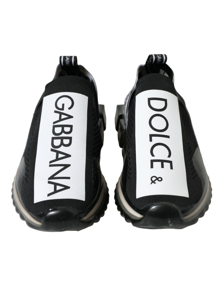 Dolce &amp; Gabbana Sample Sale Dolce &amp; Gabbana Black White Slip On Sneakers Sorrento Shoes - | Designer outlet