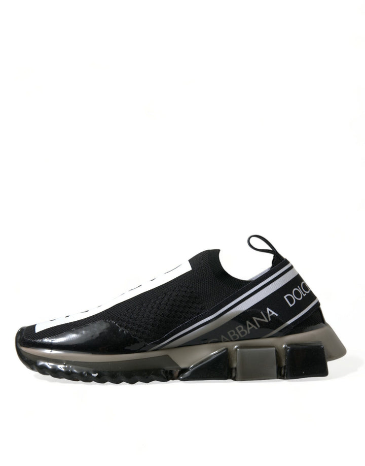 Dolce &amp; Gabbana Sample Sale Dolce &amp; Gabbana Black White Slip On Sneakers Sorrento Shoes - | Designer outlet
