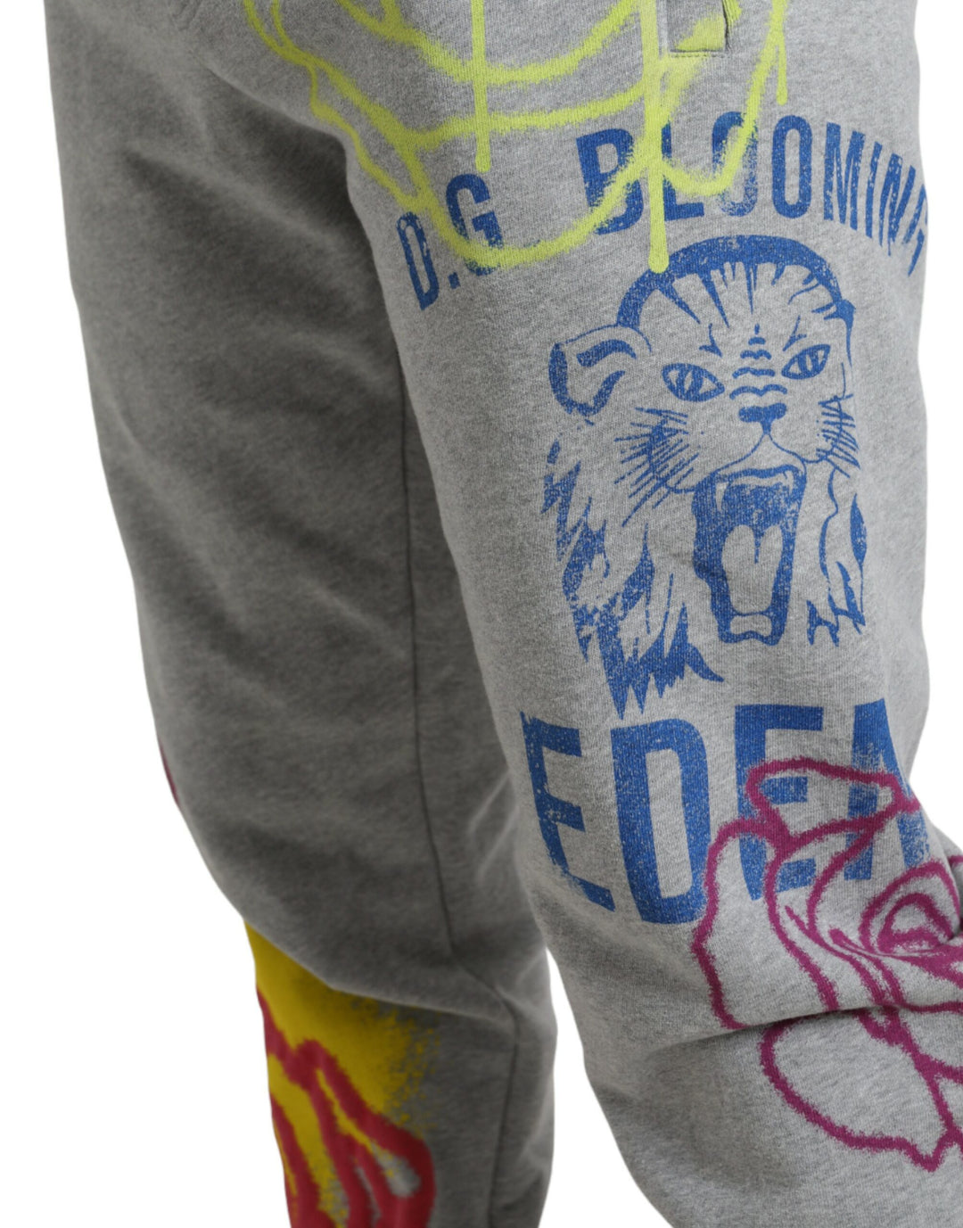 Dolce &amp; Gabbana Sample Sale Dolce &amp; Gabbana Gray Cotton Graffiti Sweatpants Jogger Pants - | Designer outlet