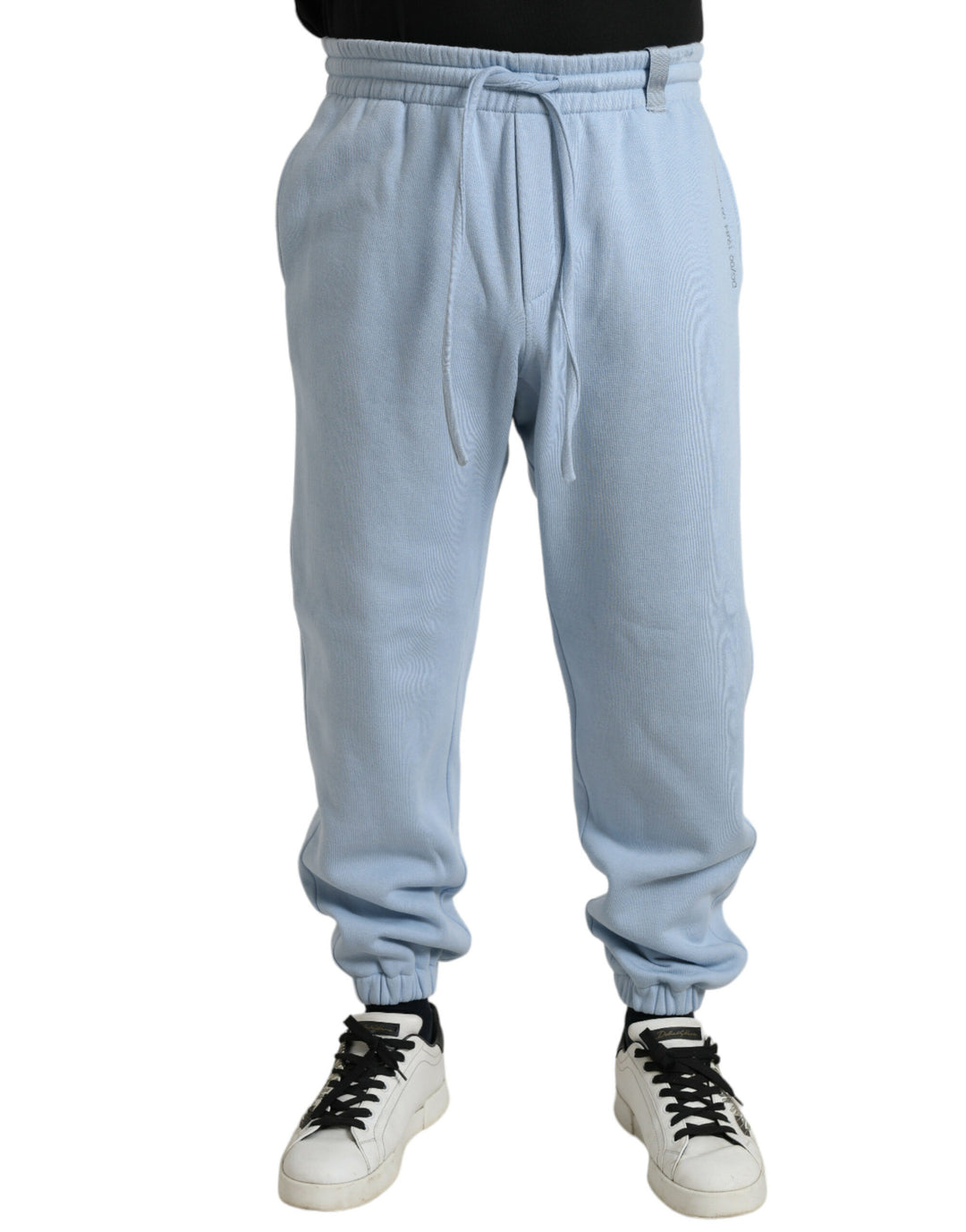 Dolce &amp; Gabbana Light Blue Cotton Sweatpants Men Jogger Pants by Dolce &amp; Gabbana outlet now on sale