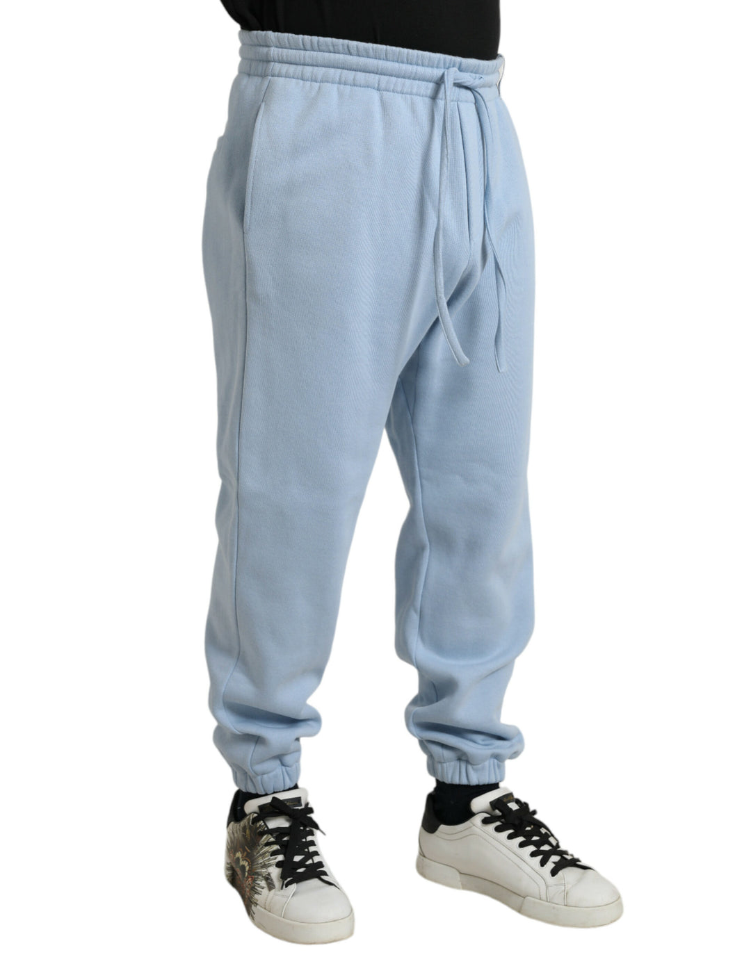Dolce &amp; Gabbana Light Blue Cotton Sweatpants Men Jogger Pants by Dolce &amp; Gabbana outlet now on sale