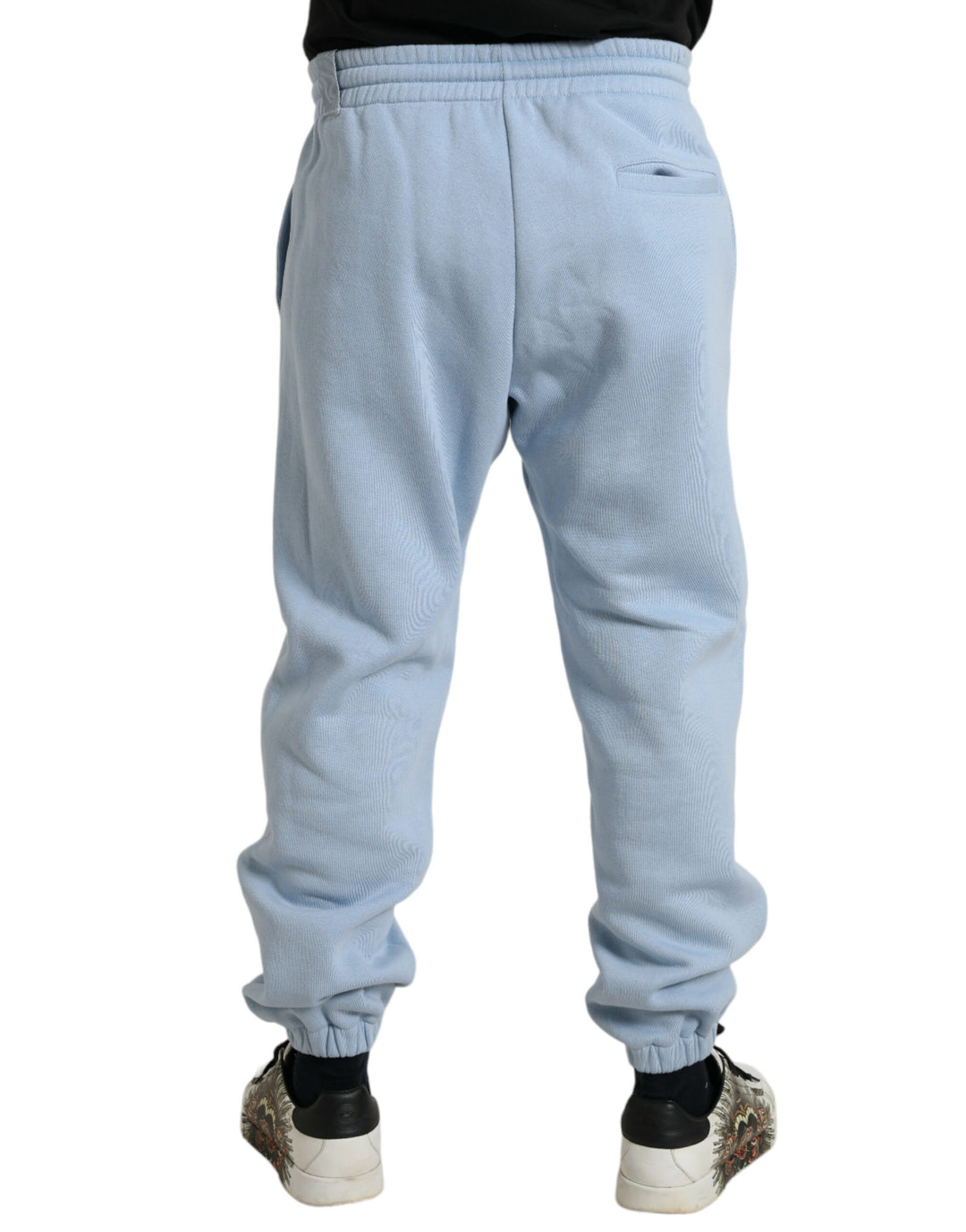 Dolce &amp; Gabbana Light Blue Cotton Sweatpants Men Jogger Pants by Dolce &amp; Gabbana outlet now on sale