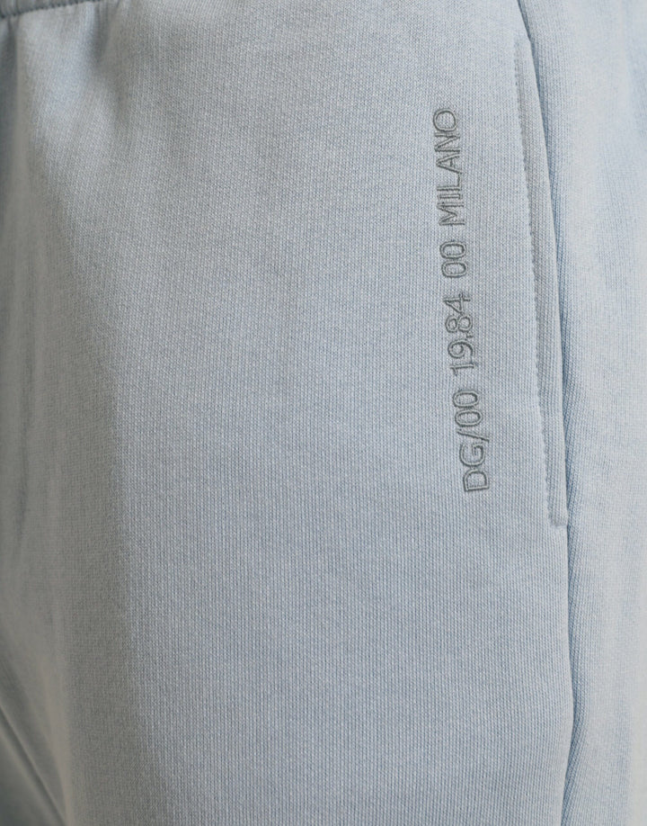 Dolce &amp; Gabbana Light Blue Cotton Sweatpants Men Jogger Pants by Dolce &amp; Gabbana outlet now on sale