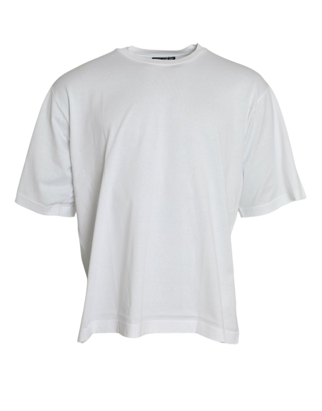 Dolce &amp; Gabbana White Cotton Short Sleeves Crewneck T-shirt by Dolce &amp; Gabbana outlet now on sale