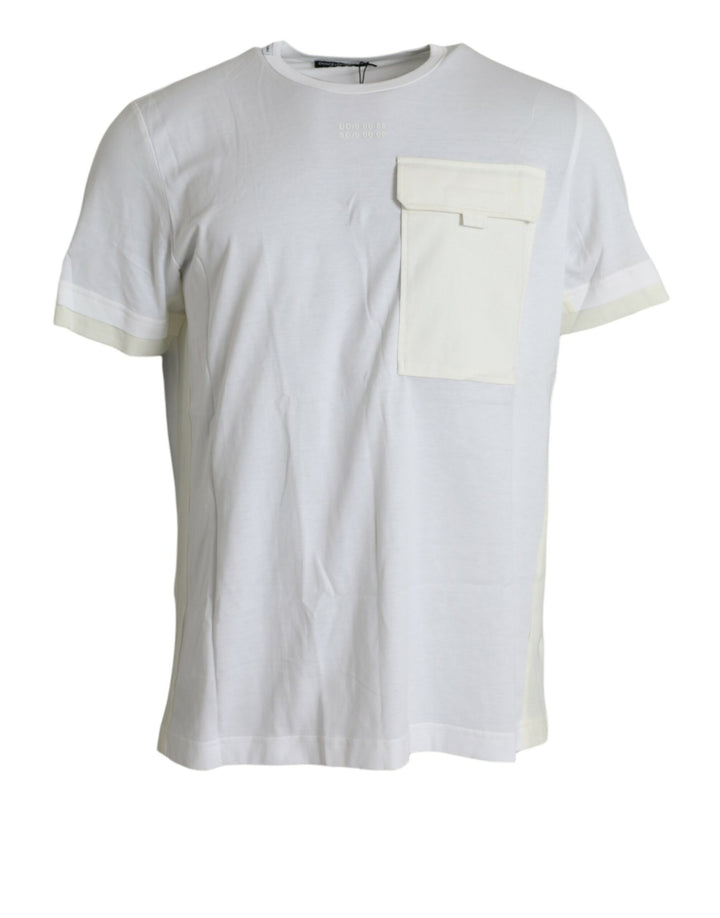 Dolce &amp; Gabbana Sample Sale Dolce &amp; Gabbana White Cotton Pocket Short Sleeves T-shirt - | Designer outlet