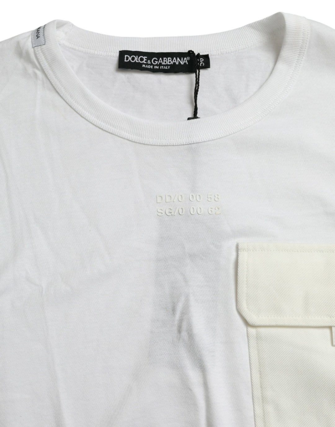 Dolce &amp; Gabbana Sample Sale Dolce &amp; Gabbana White Cotton Pocket Short Sleeves T-shirt - | Designer outlet