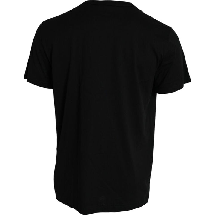 Dolce &amp; Gabbana Sample Sale Dolce &amp; Gabbana Black Silver Chain Short Sleeve T-shirt - | Designer outlet