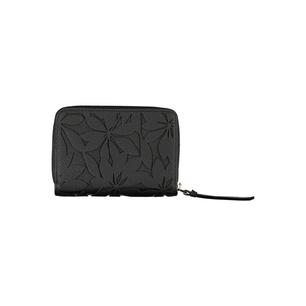 Desigual Chic Black Wallet with Elegant Detailing