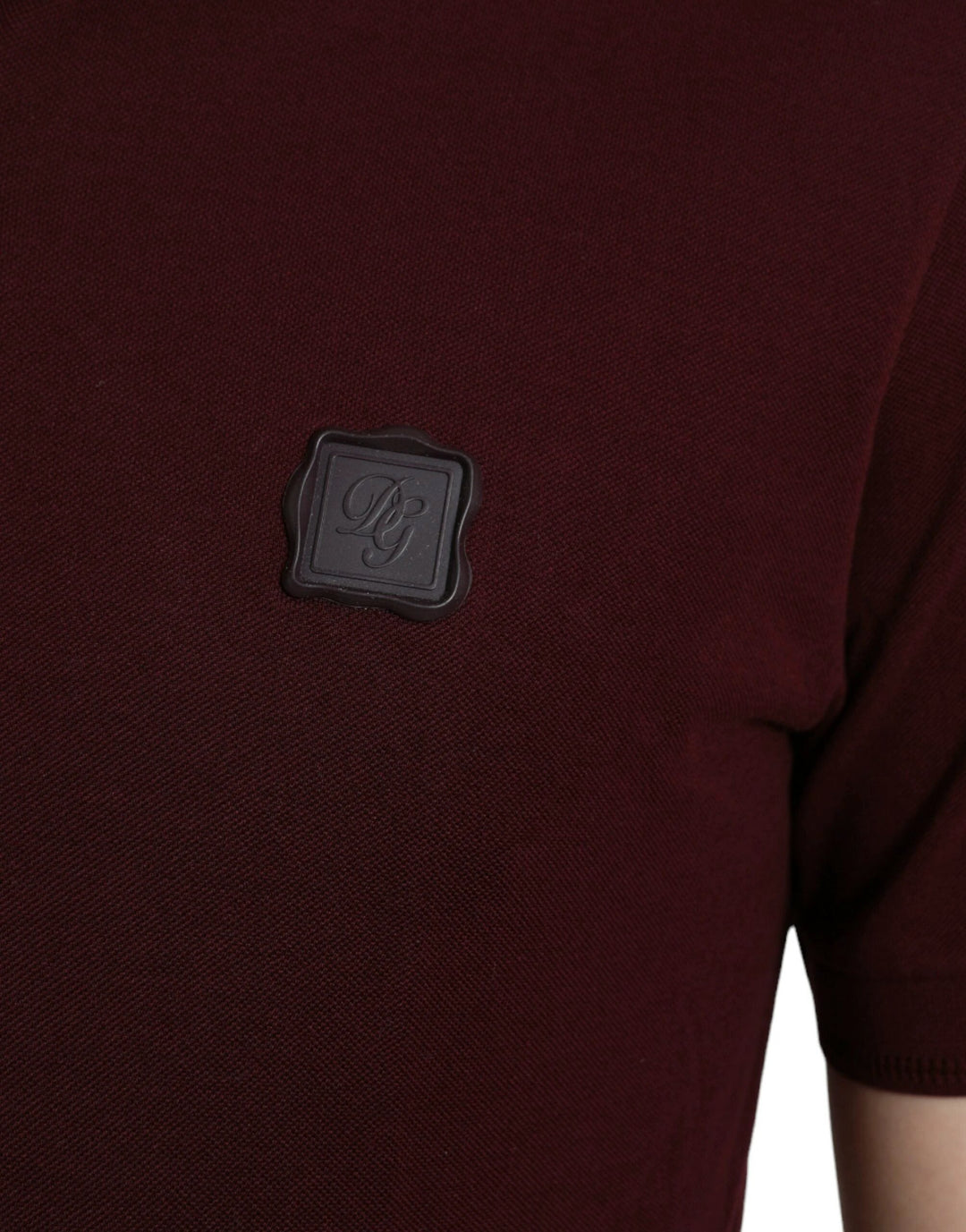 Dolce &amp; Gabbana Maroon Collared Short Sleeves Polo T-shirt by Dolce &amp; Gabbana outlet now on sale