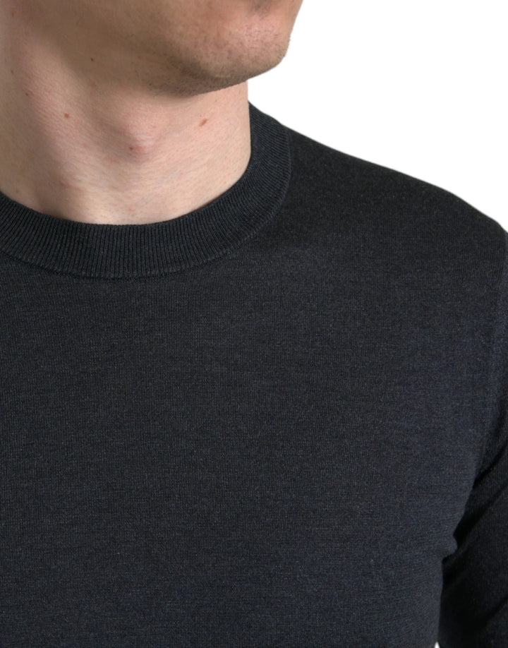Dolce &amp; Gabbana Sample Sale Dolce &amp; Gabbana Dark Gray Crew Neck Short Sleeves T-shirt - | Designer outlet