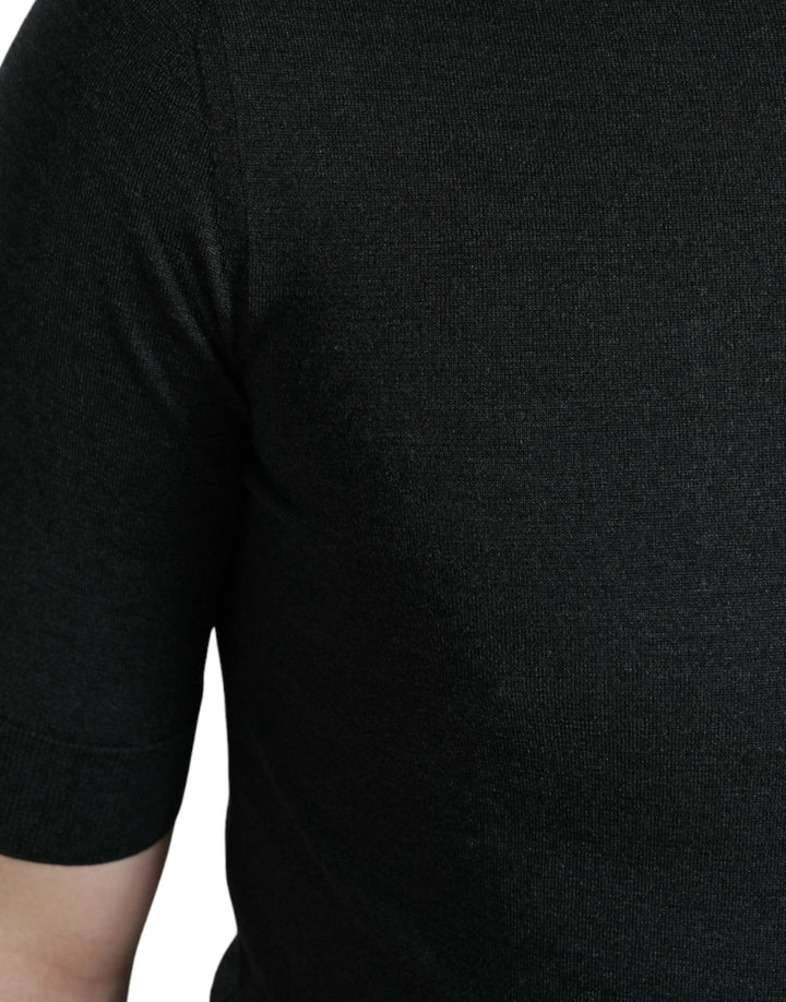 Dolce &amp; Gabbana Sample Sale Dolce &amp; Gabbana Dark Gray Crew Neck Short Sleeves T-shirt - | Designer outlet