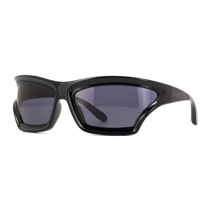 Loewe Sunglasses Rectangle Full Rim, Shiny Black Frame and Smoke Lens LW40143U01A