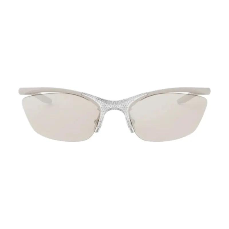 Fendi Sample Sale | Fendi Sunglasses Cat Eye Semi Rim, Beige Frame And Light Brown Lens Fe40176U46G - Sunglasses | Designer outlet