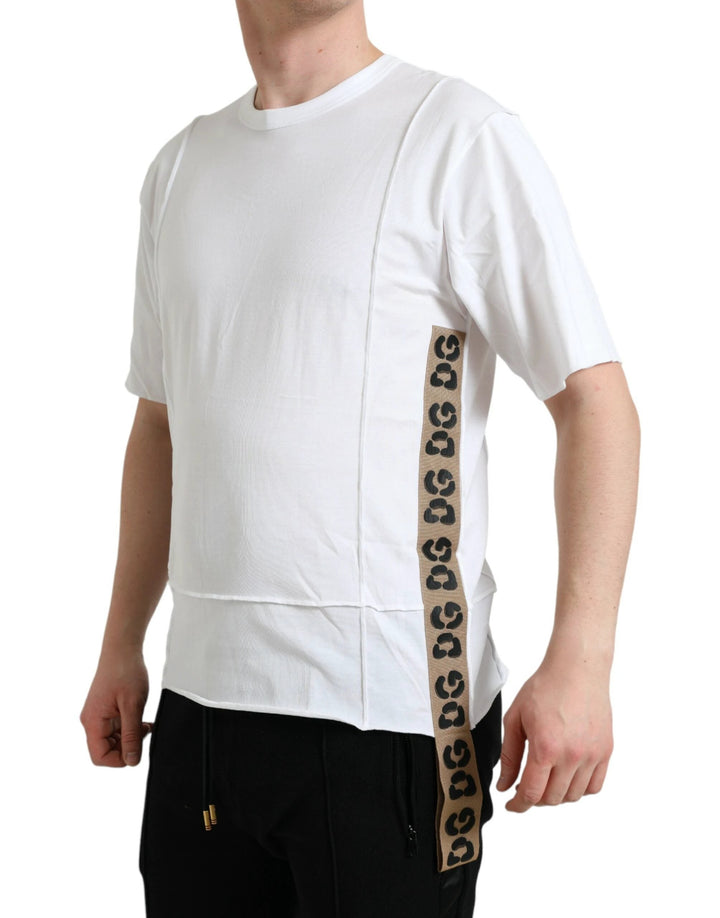 Dolce &amp; Gabbana Sample Sale Dolce &amp; Gabbana White Logo Crew Neck Short Sleeves T-shirt - | Designer outlet